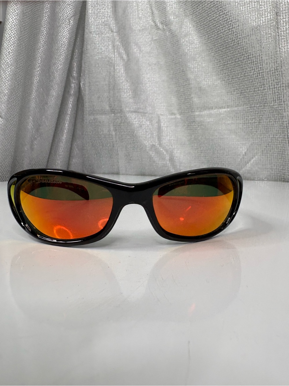 Harley Davidson Black Sunglasses with Orange Mirrored Lenses unisex